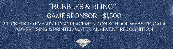 "Bubbles & Bling" Game Sponsor